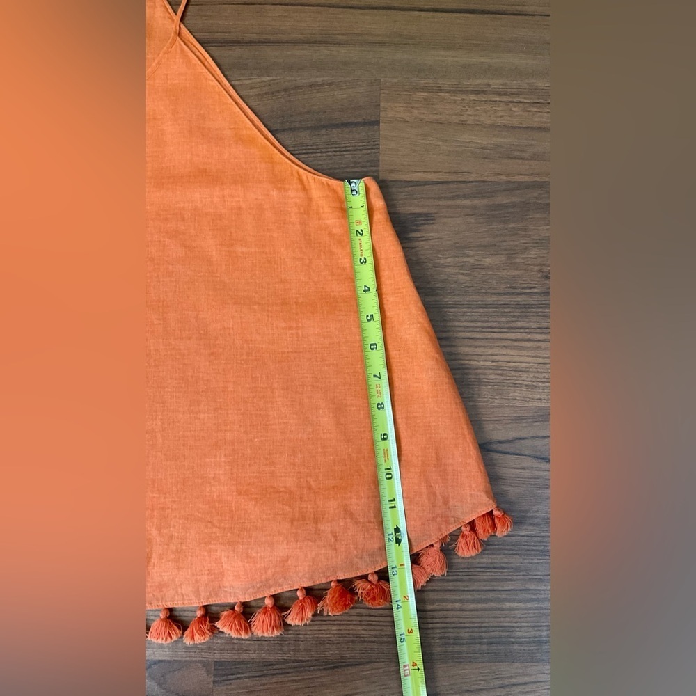 Tory Burch Orange Embellished Crop Tank Top - Picture 7 of 7